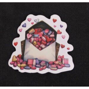 10/$10 Envelope Of Candy Valentine's Day Sticker 1.5" x 1.75" (AR)